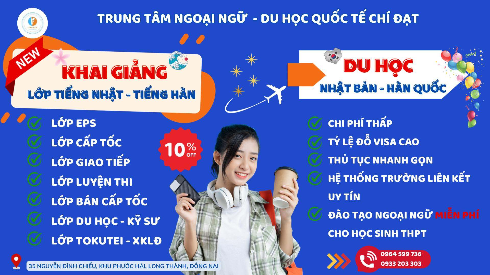 Trung tâm Ngoại ngữ và Du học quốc tế Chí Đạt - Long Thành