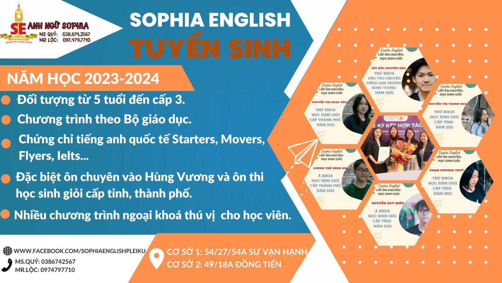 Trung tâm Sophia English - Ms Quy and Mr Loc - Plei Ku