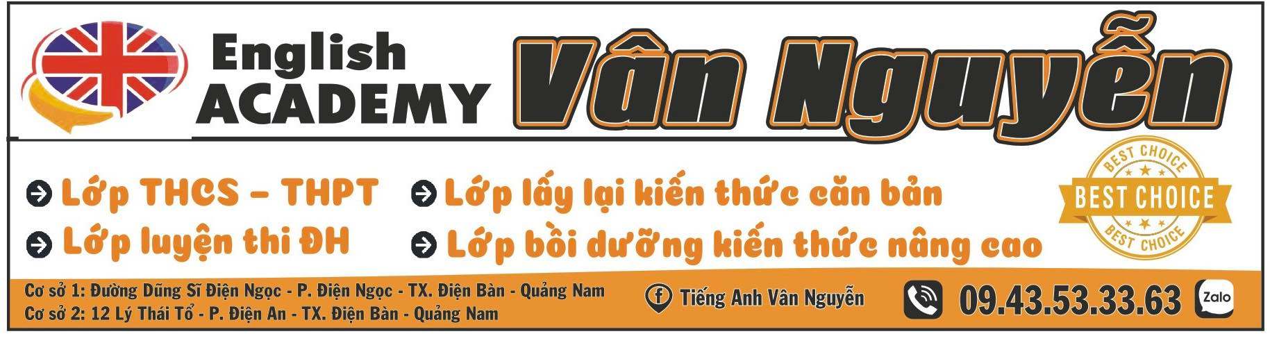 Trung tâm Tiếng Anh Vân Nguyễn - Cơ sở 1