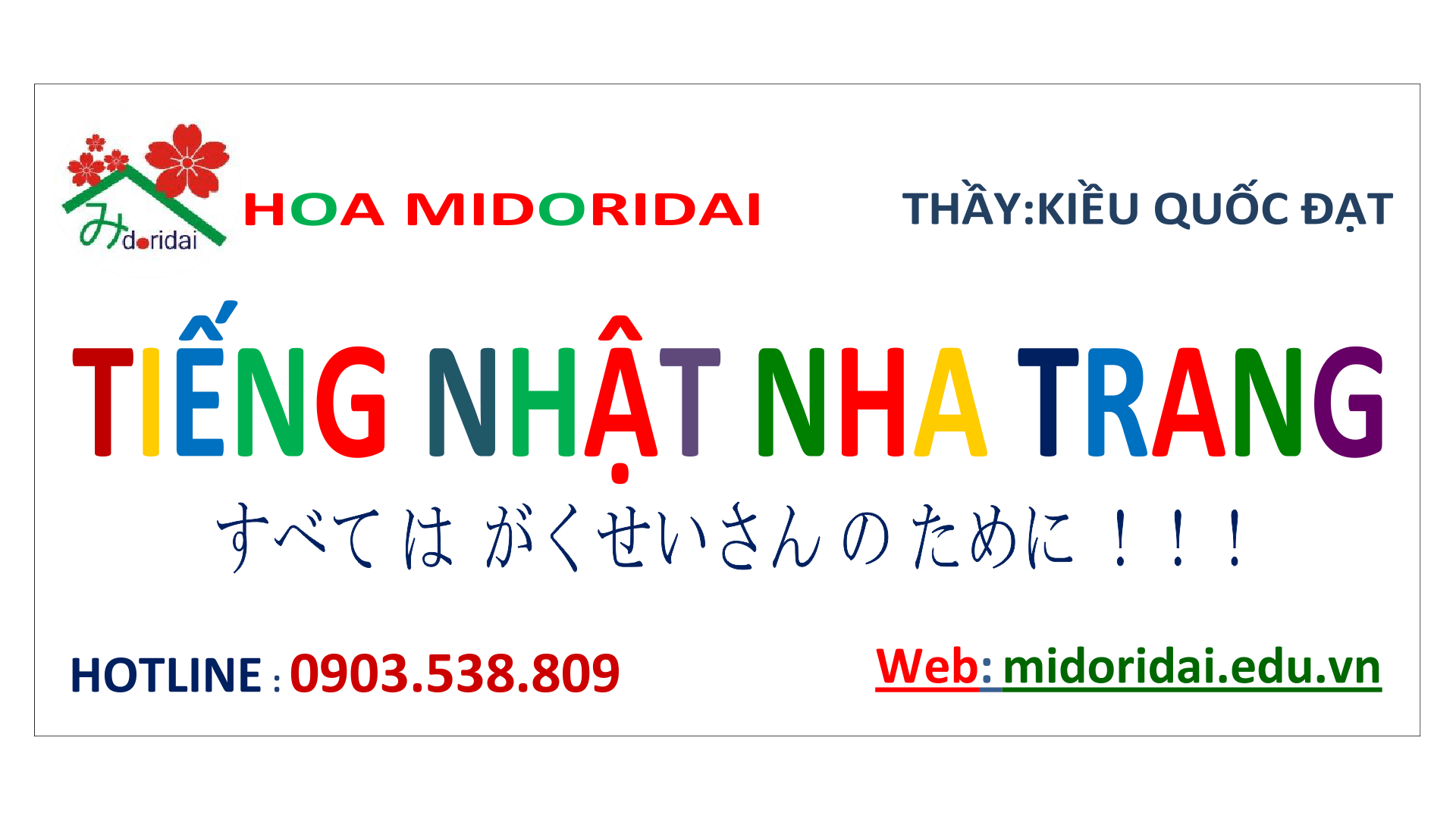 Trung tâm Tiếng Nhật Nha Trang Hoa Midoridai