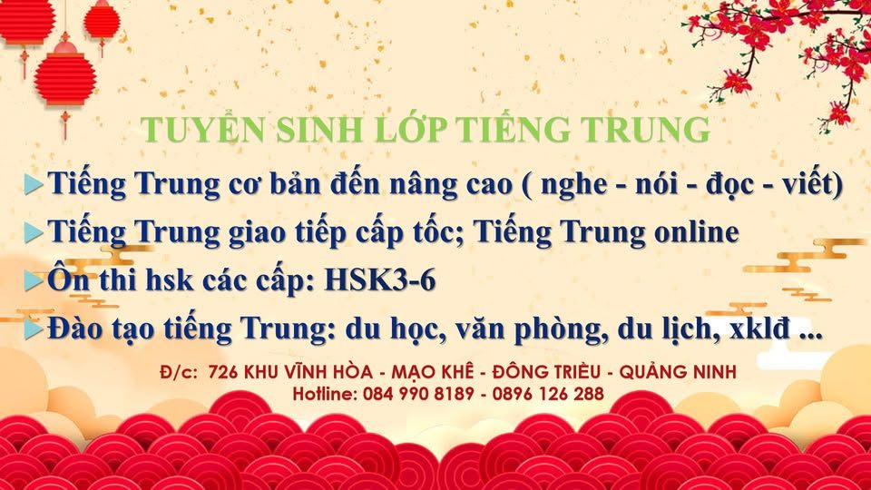 Trung tâm Tiếng Trung Thái Dương - Đông Triều