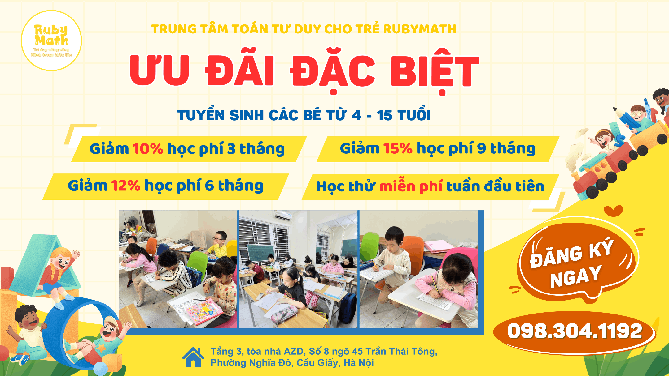 Trung Tâm Toán Tư Duy Cho Trẻ RubyMath - Trần Thái Tông