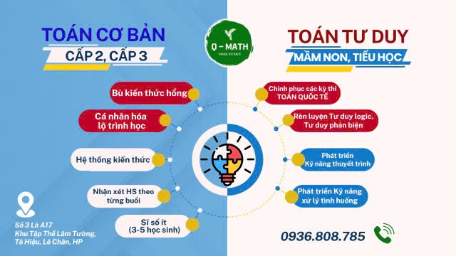 Trung tâm Toán tư duy ứng dụng Q-Math - Hải Phòng