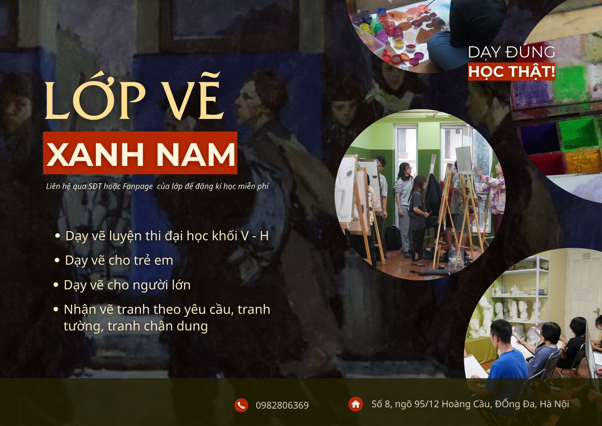 Trung tâm Xanh Nam - Luyện thi Khối V,H - Đống Đa