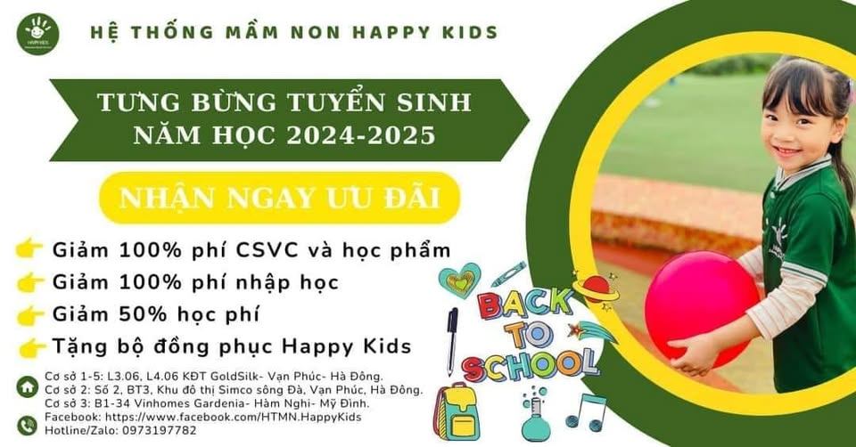 Trường mầm non Bé Hạnh Phúc (Happy Kids) - Vạn Phúc