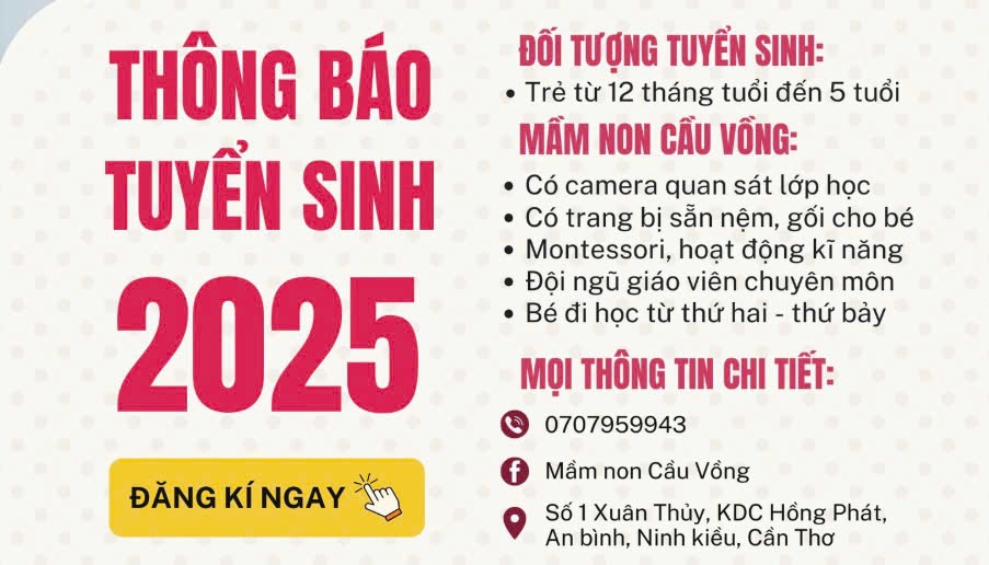 Trường Mầm non Cầu Vồng - Ninh Kiều