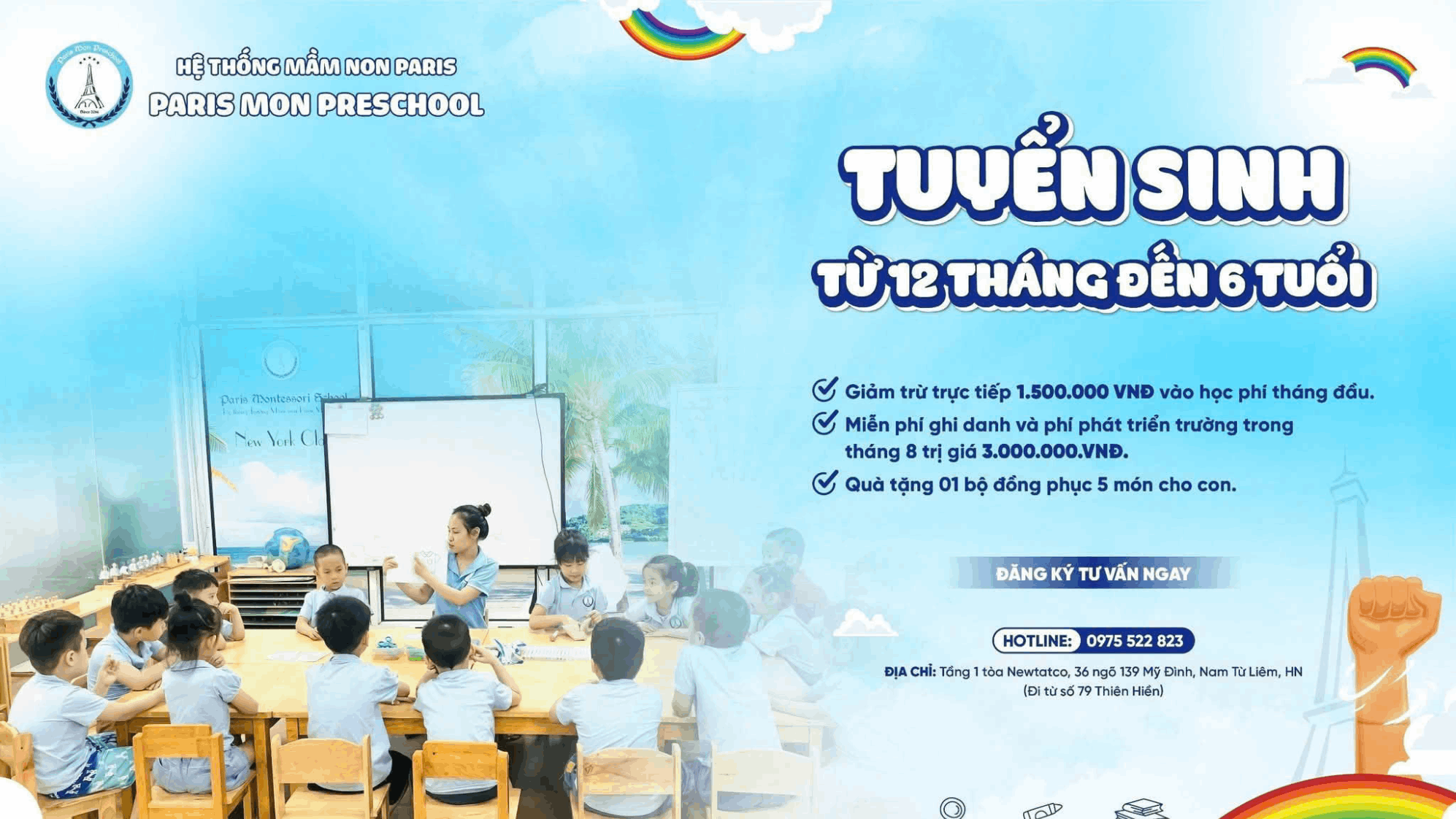 Trường Mầm Non Paris Montessori Thiên Hiền