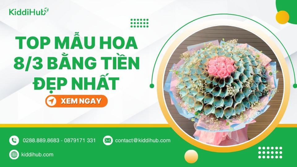 Top mẫu hoa 8/3 bằng tiền đẹp nhất 2026