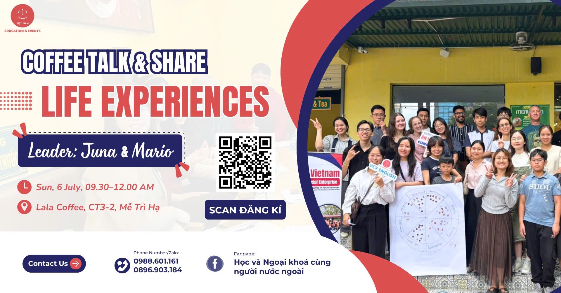 VCV English Club-Học giao tiếp cùng bản ngữ - Nam Từ Liêm