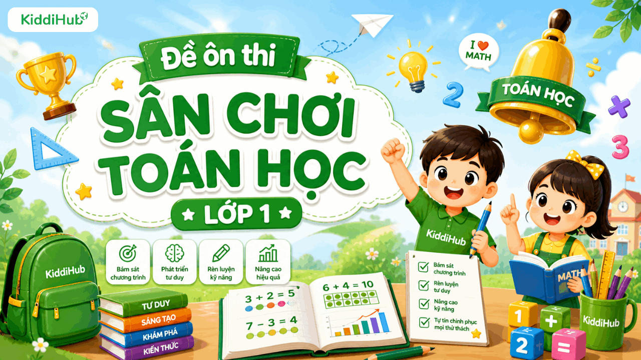 Trá»n bá» 6 Äá» Ã´n thi sÃ¢n chÆ¡i ToÃ¡n Há»c lá»p 1