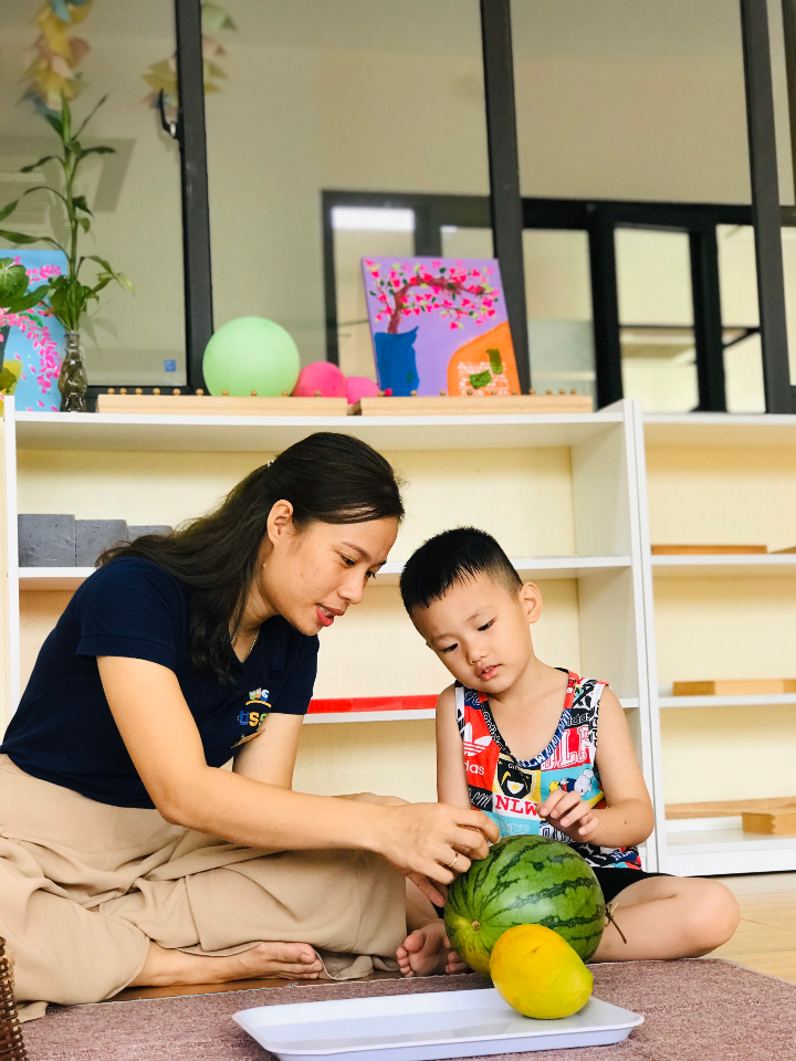 Học sinh mầm non InterKids đang vui chơi